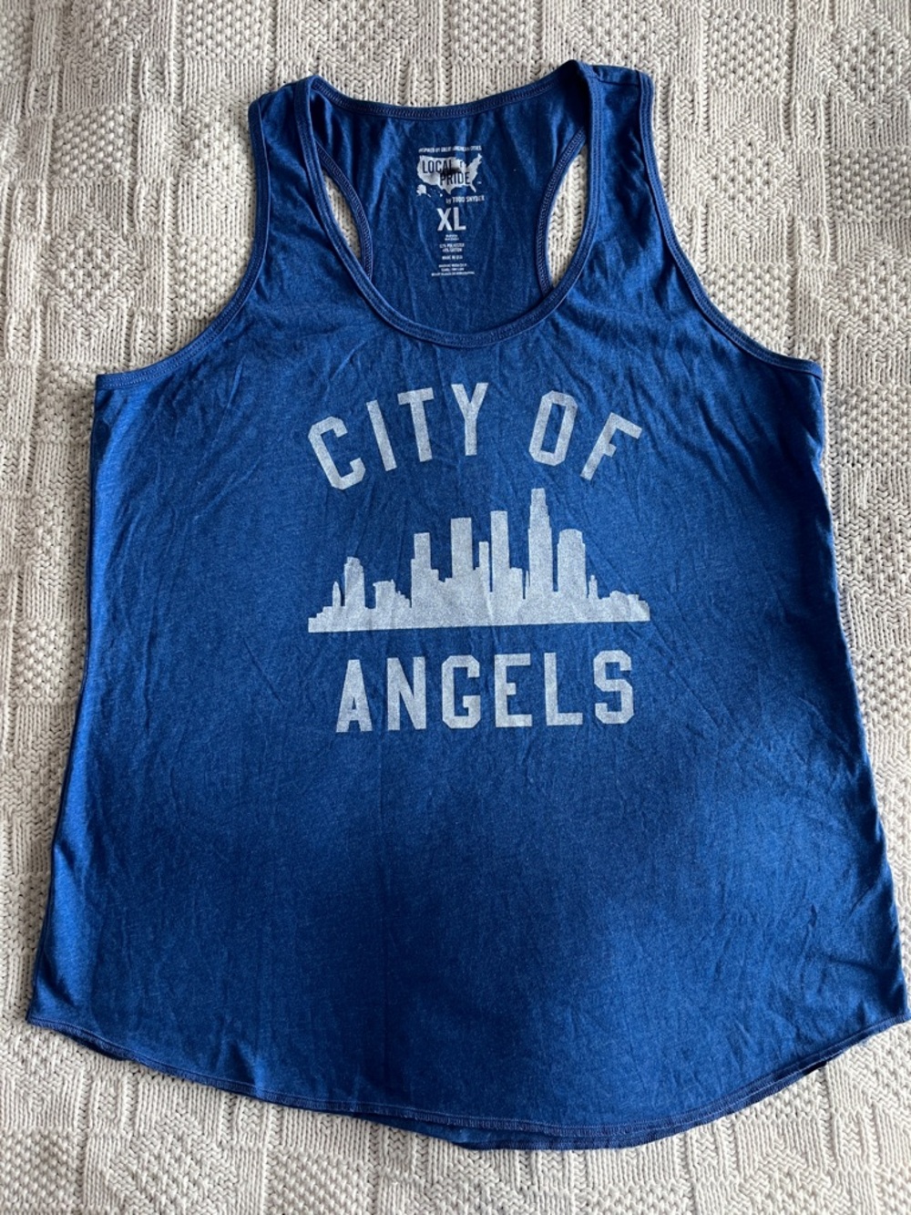Todd Snyder Local Pride "City of Angles" Racerback Tank in Sky Blue Men's Sz XL